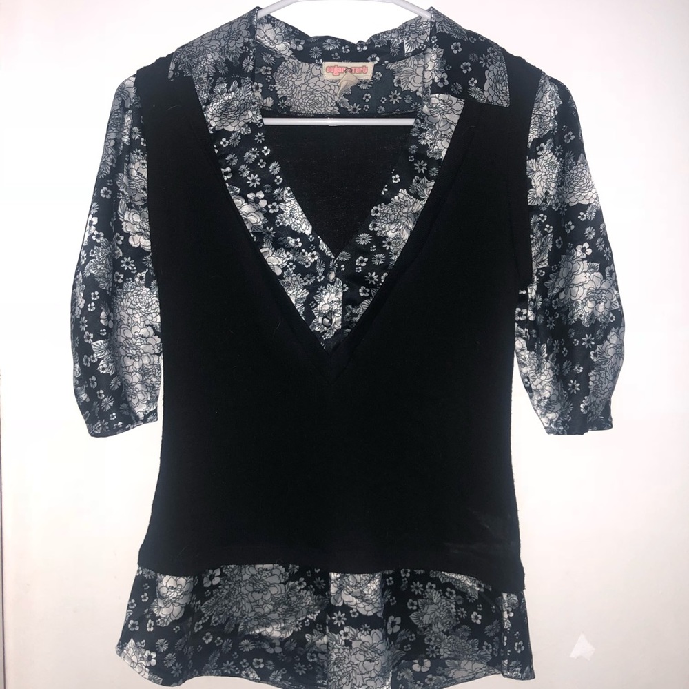Multi layer sweater top